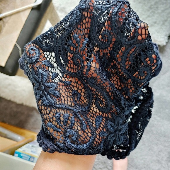 Navy Blue Spaghetti Strap Romper Sz M - Picture 8 of 8